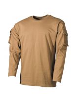 US Army Longsleeve Shirt coyote mit Ärmeltaschen