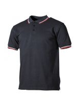 Poloshirt schwarz mit Knopfleiste
