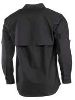 Taktisches Langarmhemd schwarz Rip Stop Teflon