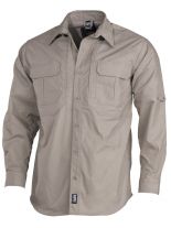 Taktisches Langarmhemd khaki Rip Stop Teflon