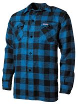 Holzfällerhemd blau schwarz kariert