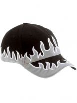 Baseball Cap Flammen grau