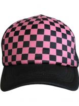 Trucker Cap Schachbrettmuster pink