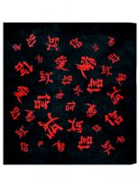 Bandana China Zeichen schwarz rot