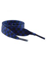 Schnürsenkel kariert blau breit