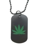 Halskette Hundemarke Marijuana
