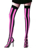 Overknees mit pinken Streifen