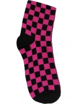 Socken Schachbrett rosa