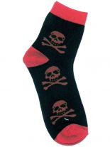 Socken Totenkopf rot