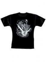 Girl T-Shirt Drache skull