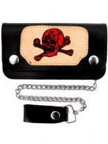 Geldbörse mit Kette Totenkopf