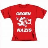 T-Shirt Gegen Nazis in rot