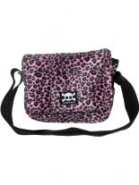 Webpelz Schultertasche Leopard rosa