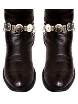 Leder Stiefelbänder mit Conchos