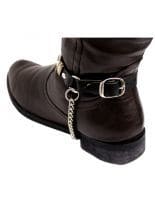 Leder Stiefelbänder mit Conchos