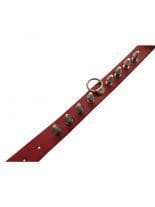 Leder Fesselband rot mit Killernieten