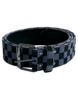 Gürtel Schachbrett schwarz blau