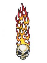 Aufbügler brennender Totenkopf