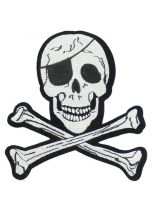 Aufbügler Totenkopf mit Augenklappe