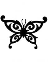 Aufbügler Schmetterling Tribal