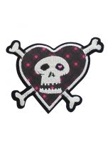 Aufbügler Herz Totenkopf