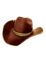 Cowboyhut braun mit Hutband