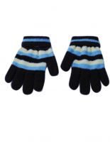 Handschuhe gestreift schwarz