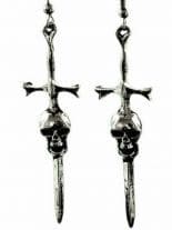 Ohrring Totenkopf Schwert