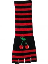 Fingerlose Stulpenhandschuhe Kirsche
