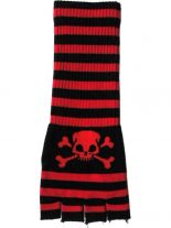 Fingerlose Stulpenhandschuhe Skull