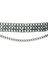 Leder Stiefelband mit Ketten