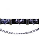 Leder Stiefelband mit V Nieten