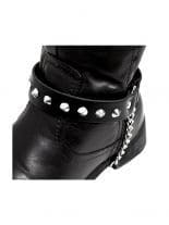 Leder Stiefelband mit Spitznieten