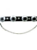 Leder Stiefelband mit Conchos