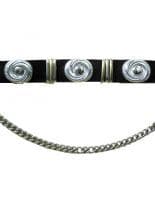 Leder Stiefelband Concho