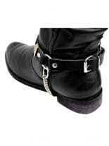 Leder Stiefelband Concho