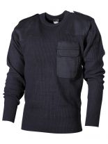 Bundswehr Pullover mit Brusttasche blau