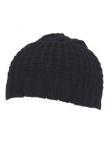 Strickmütze Beanie kurz schwarz