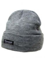 Rollmütze gestrickt grau mit Thinsulate Futter