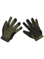 Lederhandschuhe mit Neopren oliv