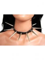 Leder Halsband 5,5 cm Conenieten