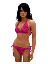 Bikini mit Totenköpfe in pink