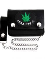 Biker Geldbörse Legalise it mit Kette