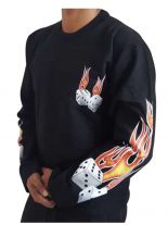 Sweatshirt brennende Würfel