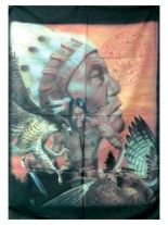 Indianerhäutling Posterfahne bunt