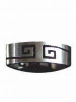 Edelstahlring mit Muster
