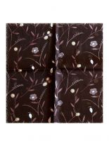 Polyester Tuch braun Blumen