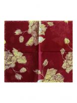 Polyester Tuch rot Blumen