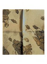 Polyester Tuch beige Blumen