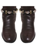 Leder Stiefelband Jagdhorn